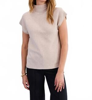 NEW FDJ orianna ottoman cap sleeve sweater in oat
